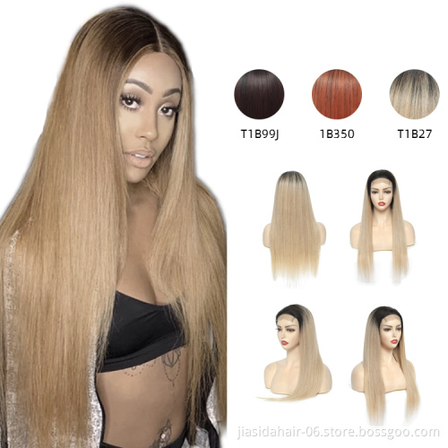 Long Inches 20 Vrigin Hair Ombre Color Straight 4*4 Full Lace Wig Mink Brazilian Human Hair Hd Lace Front Wig